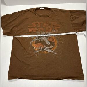 Star Wars Red Logo on Brown Background Tee